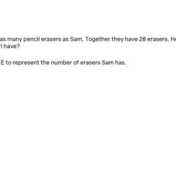 Sari has 3 times as many pencil erasers