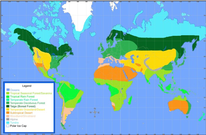 America south map biomes biome american geography maps regions ciesin towns cities distribution according wide