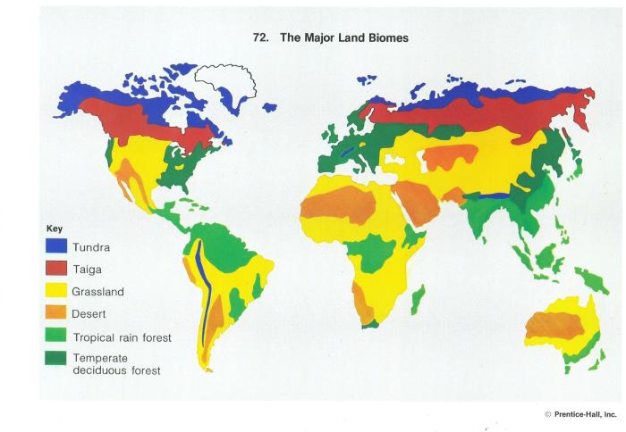 Biome map of north america