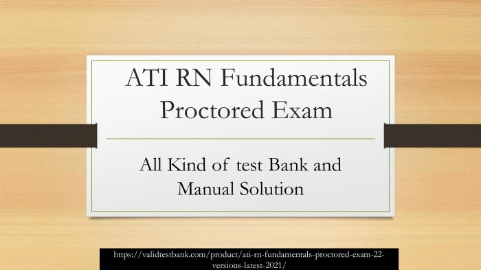 Ati proctored fundamentals exam 2022