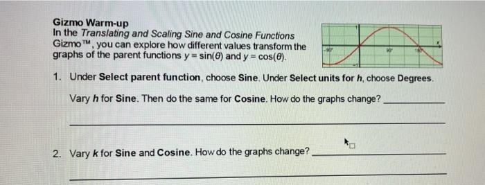 Translating and scaling functions gizmo answers