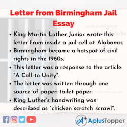 Discussion questions for letter from birmingham jail