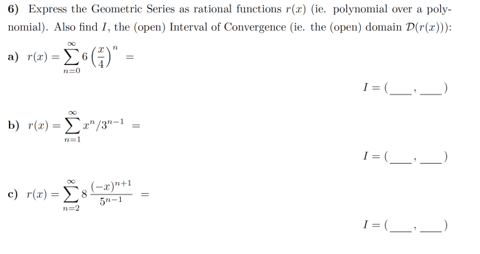 Express the series as a rational function